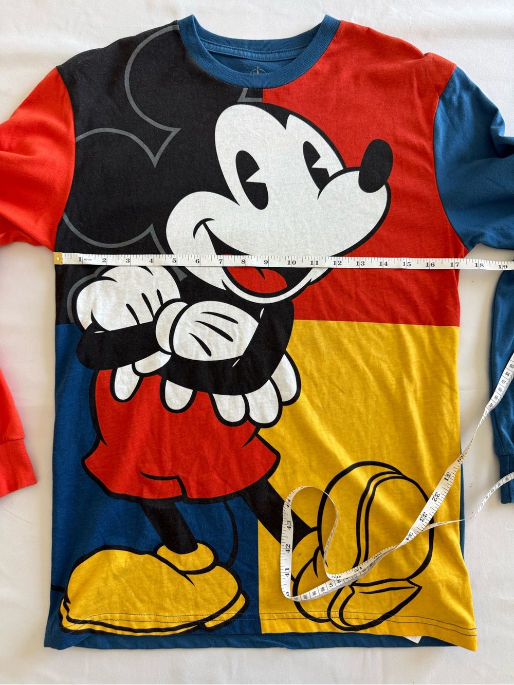 Disney Blue and White Mickey Mouse long sleeve Tee - Picture 7 of 9